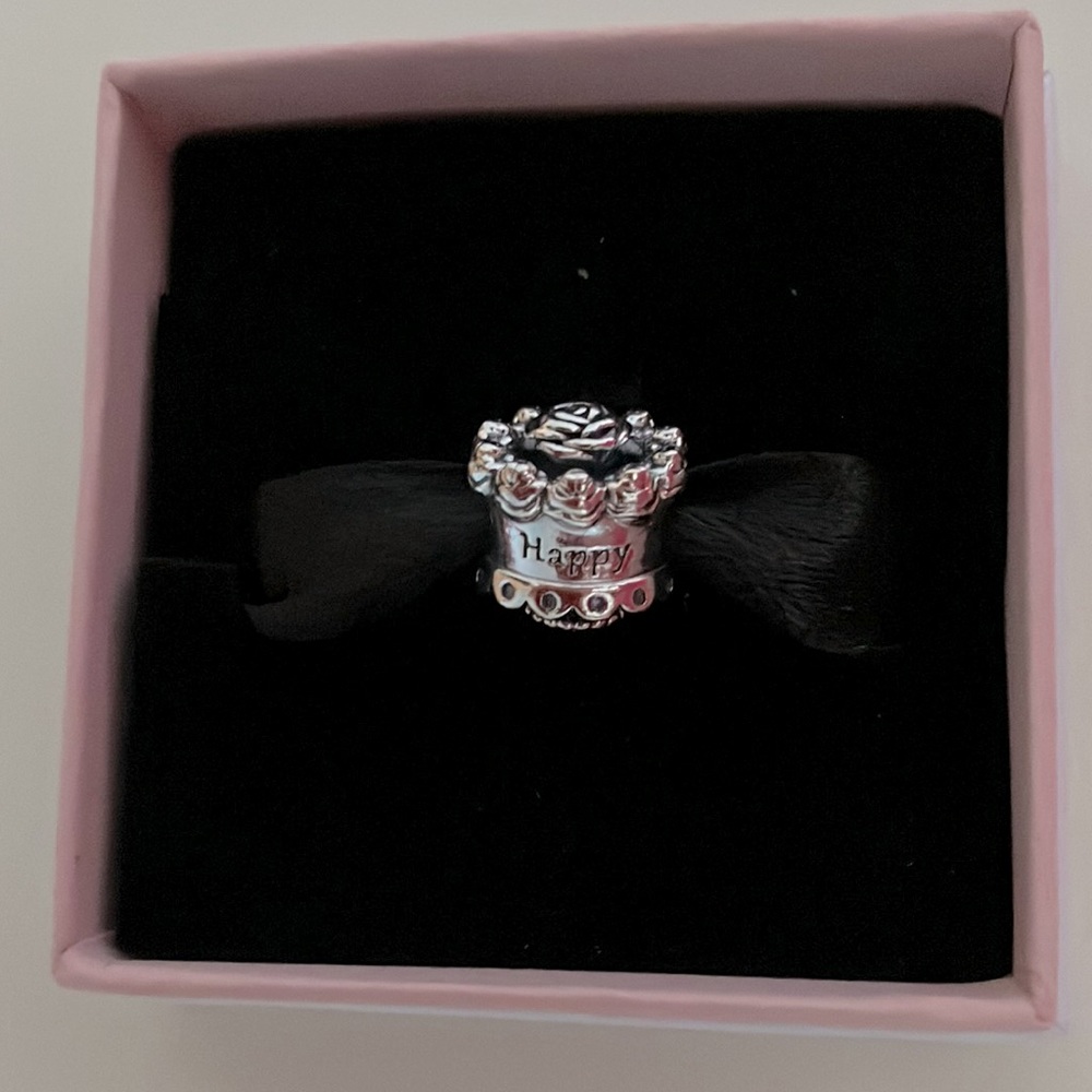 Pandora Silver Happy Birthday Cake Charm